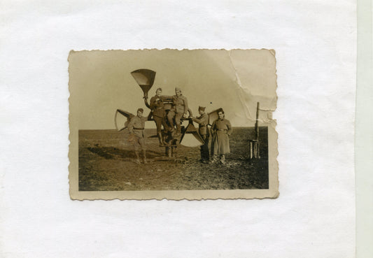 photo d'appareil d'écoute français d'artillerie 1939-40 8x6 cm abimée sur le côté