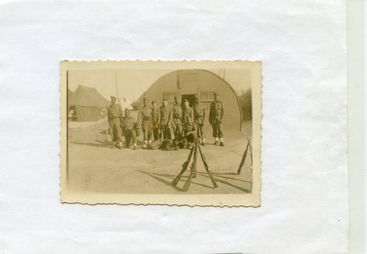 photo d'un groupe de soldats français et de tirailleurs sénégalais 2° guerre 8,5x6 cm