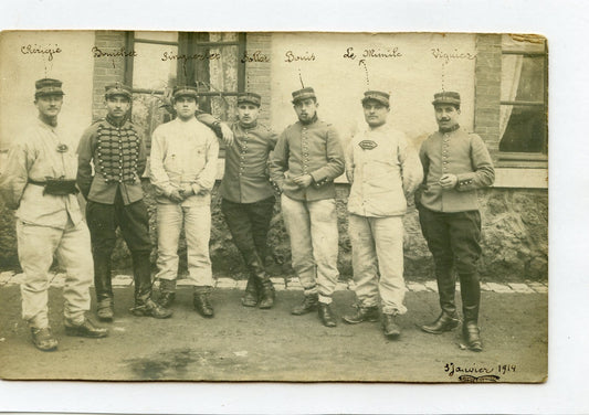 carte photo de cavaliers du 17° chasseurs à cheval, Lunéville, cavalerie