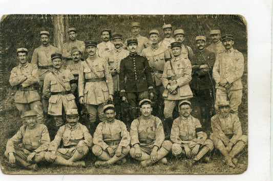 carte photo groupe de poilus du 98°RI 1914-1918