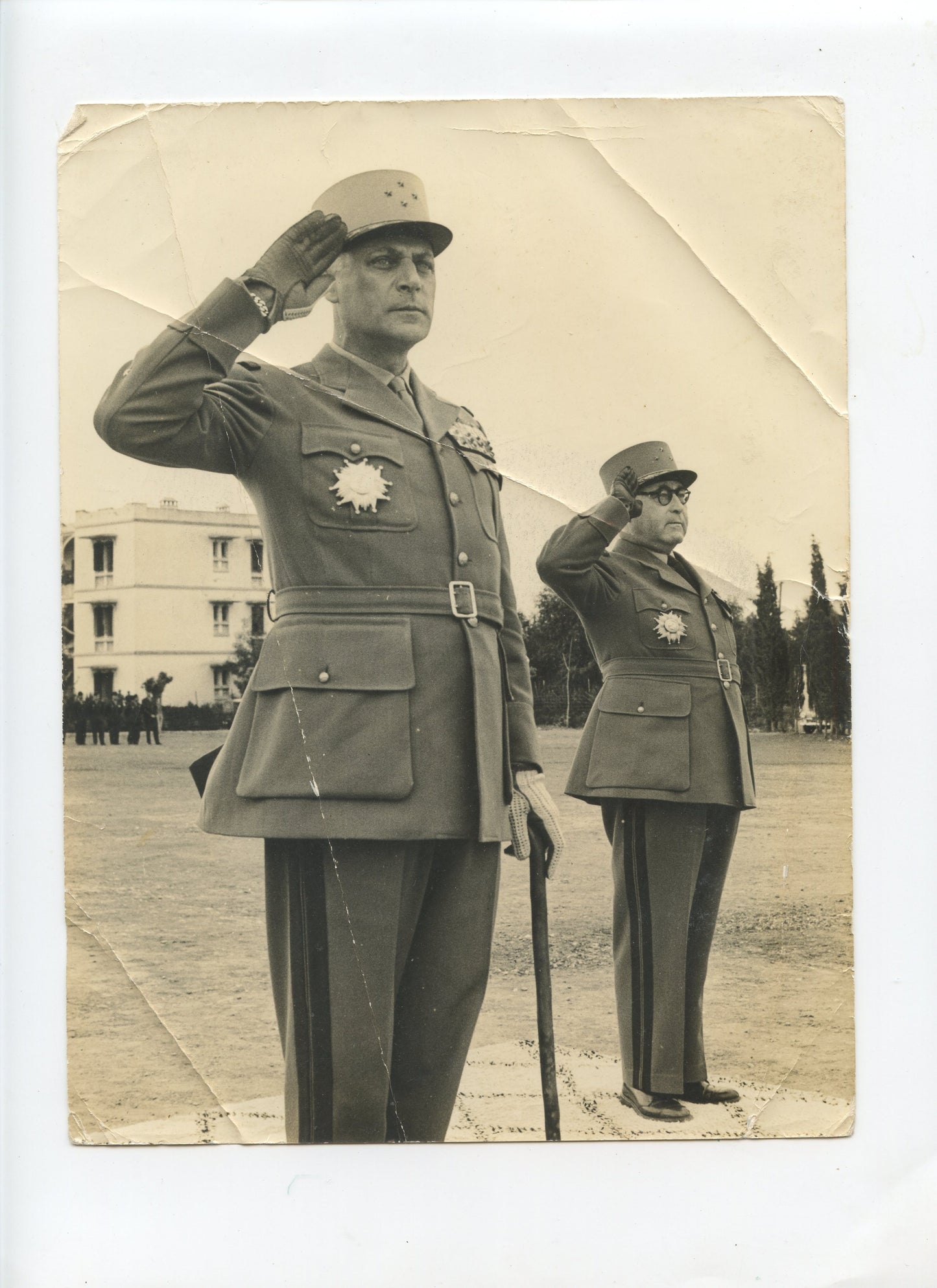 grande photo du général Cogny et un de ses confrères 24x18 cm