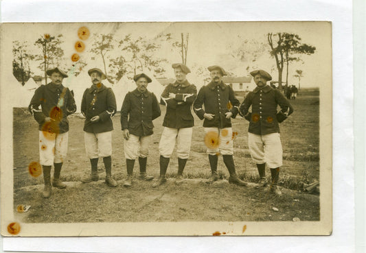 carte photo d'un groupe de chasseurs alpins du 11°BCA avant 1914