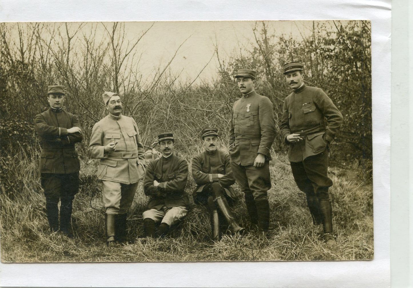 carte photo d'un groupe d'officiers du 67°RI 1914-1918