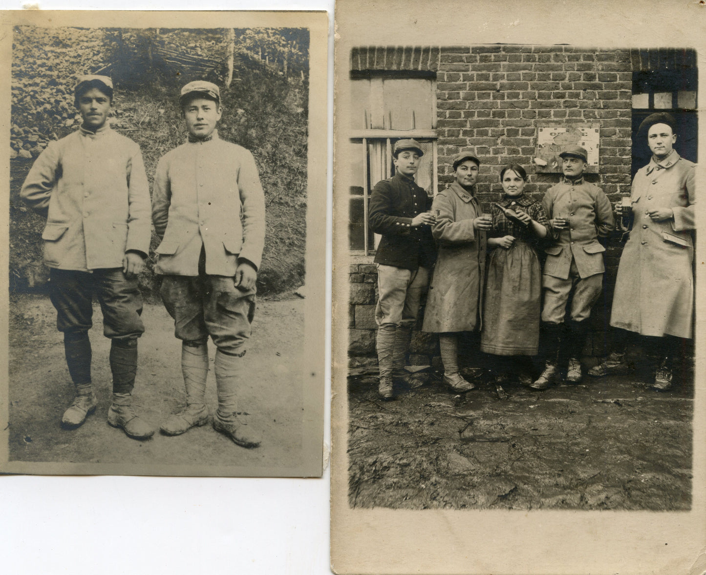 2 photos soldats du 407°RI 1914-1918