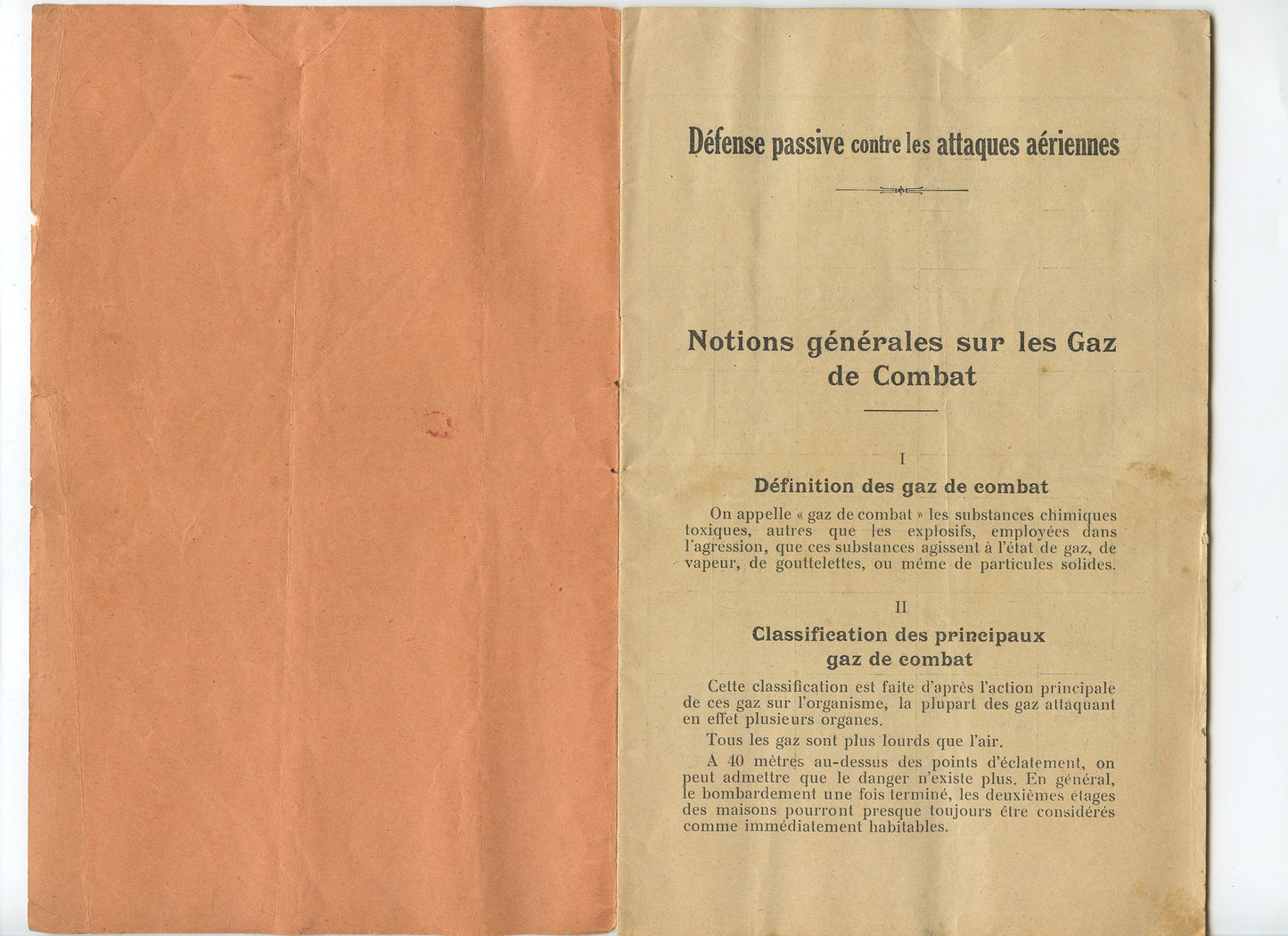 fascicule de la Defense passive de la ville de Saint Dié (Vosges) édité en 1934 18 pages