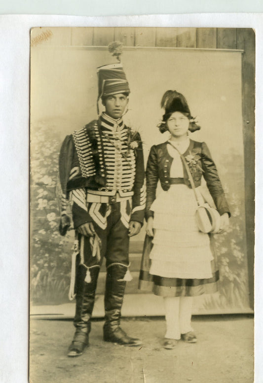 carte photo reconstitueurs premier empire vers 1900 !