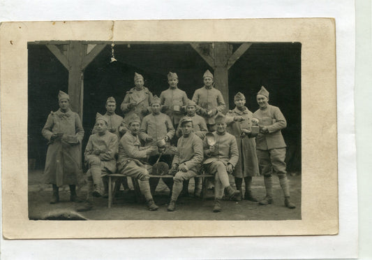 carte photo poilus 122°RI Rodez 1914-18