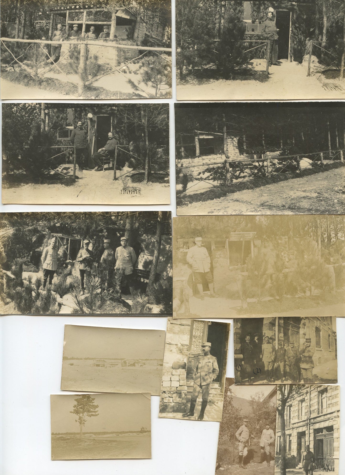 lot d'environ 140 photos d'un officier d'artillerie 44° et 232°RAC Champagne, Aisne, Verdun, Main de Massiges, toutes les photos sont légendées