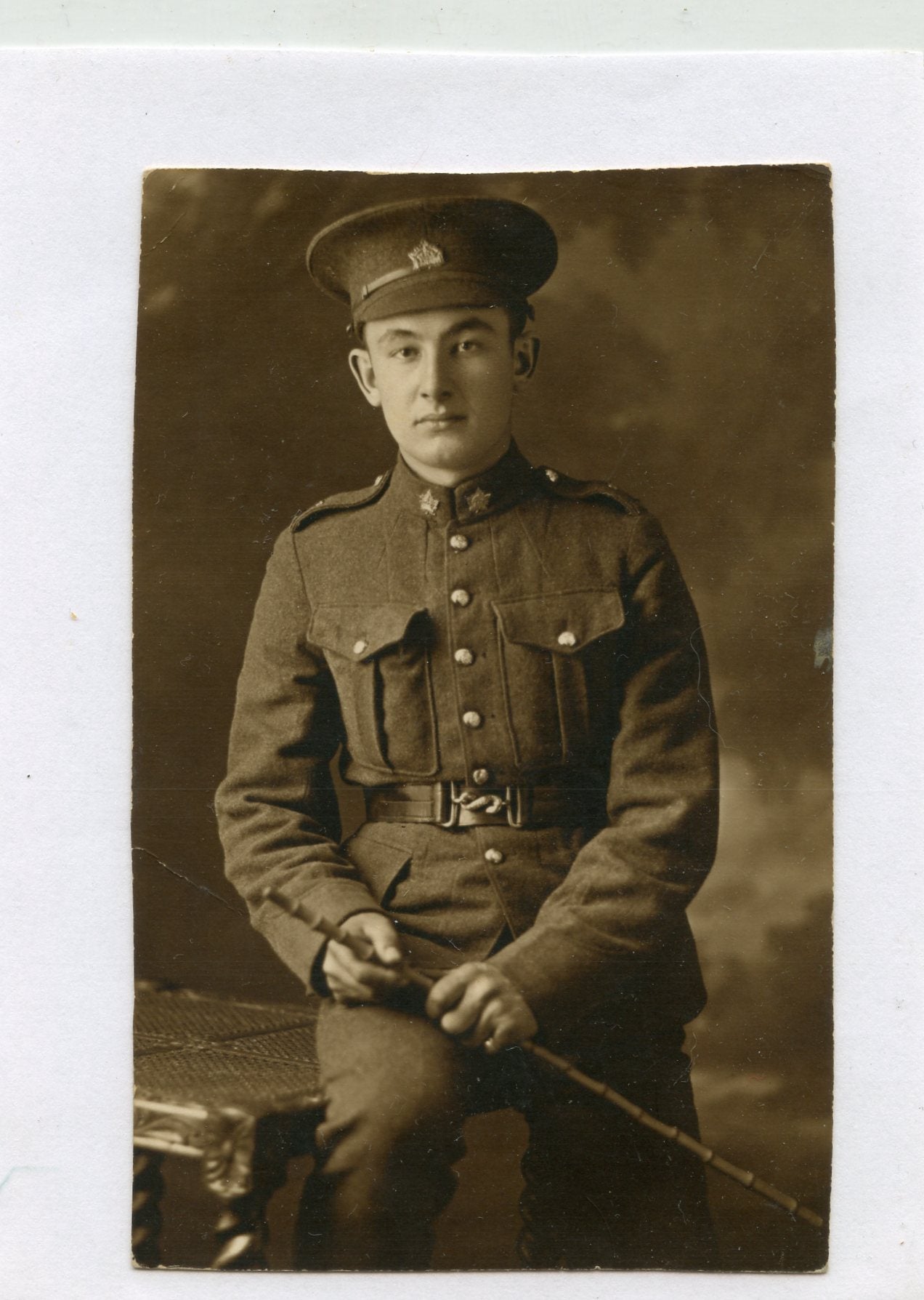 carte photo d'un soldat canadien en Sibérie 1914-1918