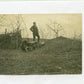 photo d'un poste téléphoniste au combat Acy (Aisne) janvier 1915 10,5 x 7.5 cm