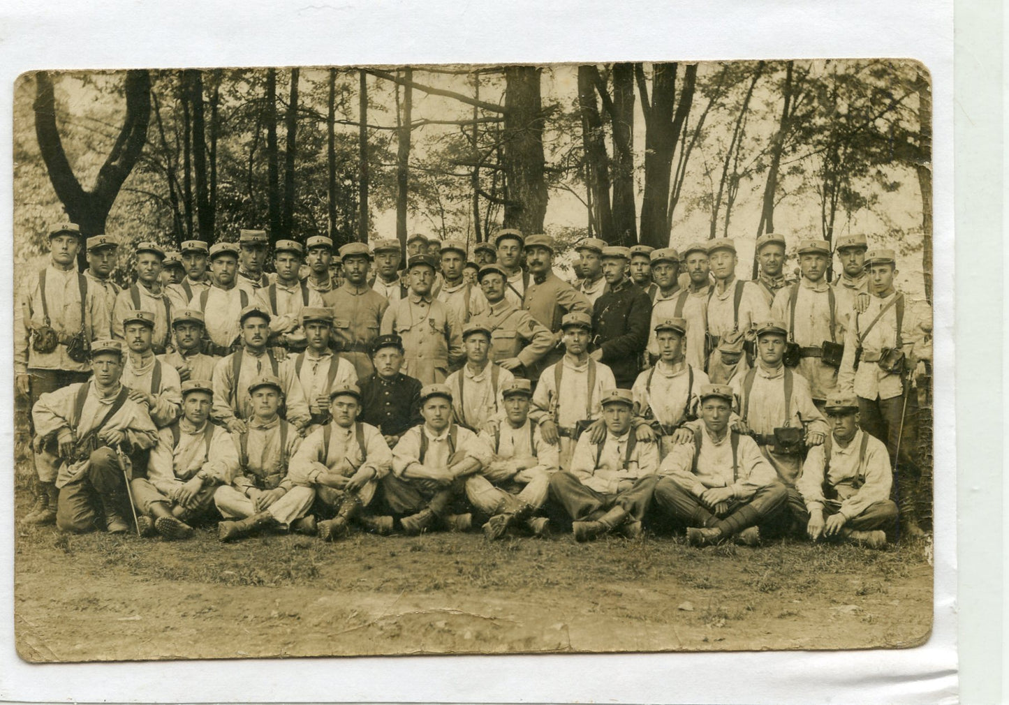 carte photo poilus du 42°régiment d'infanterie 1914-18