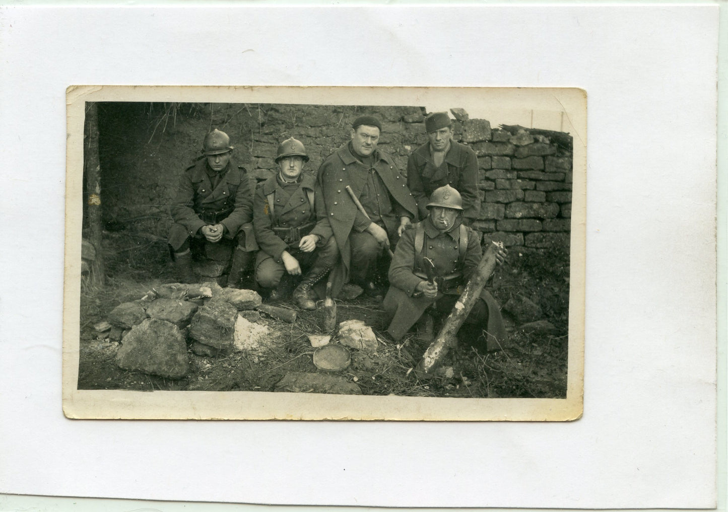 photo d'un groupe de soldats français 1940, détachés DCA