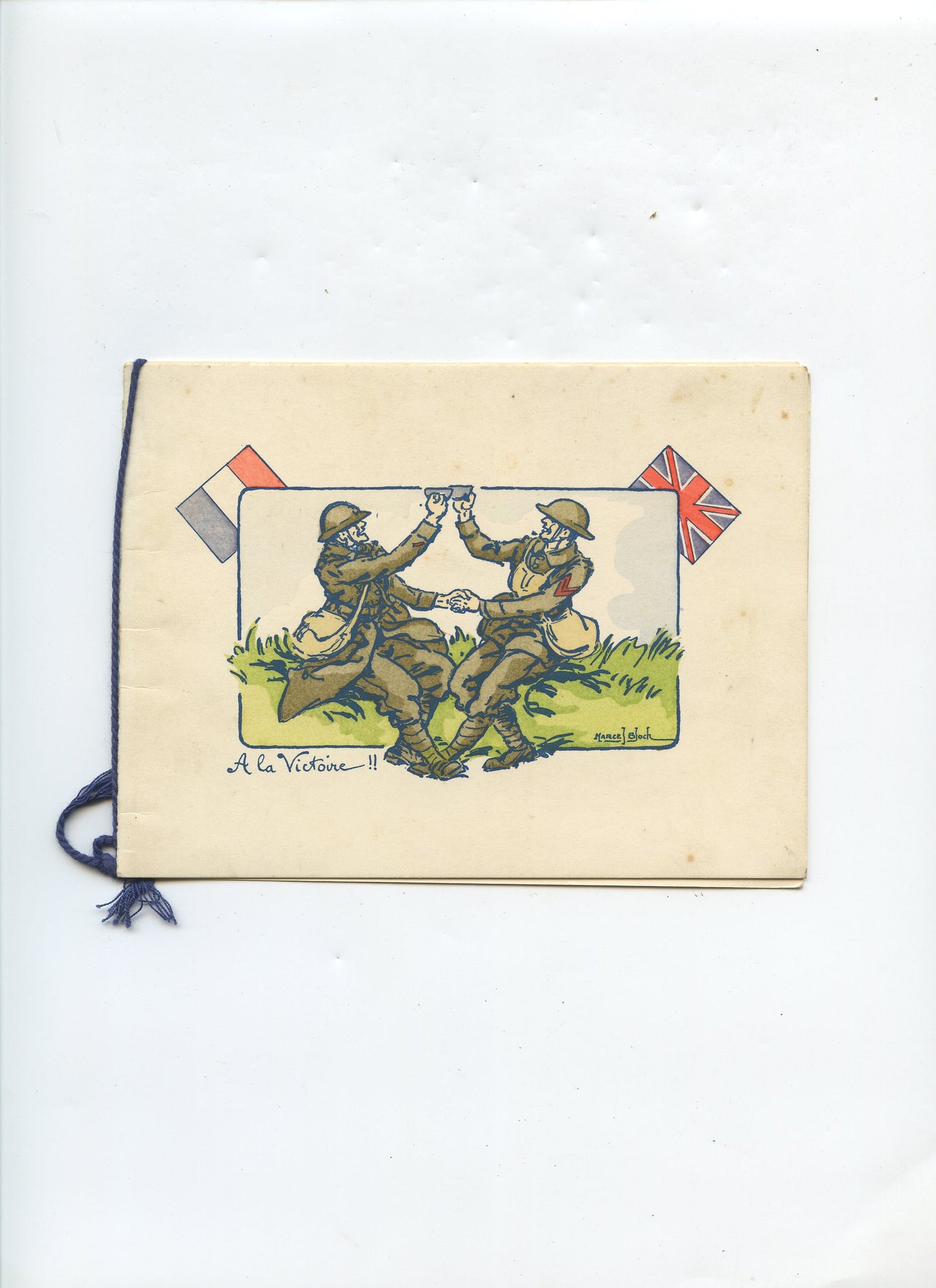 carte de vœux soldat français et anglais 1939-40
