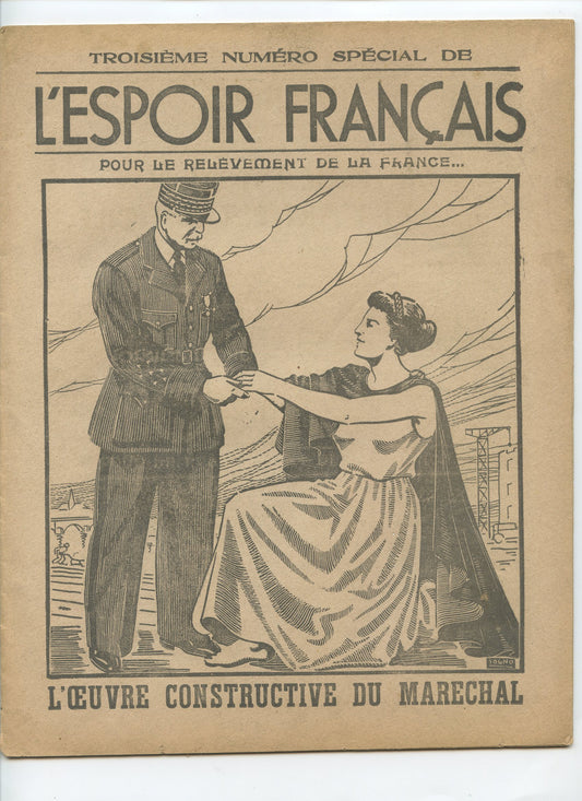 revue l'espoir français, l'œuvre du maréchal, Laval, LFC, Vichy, Etat Français