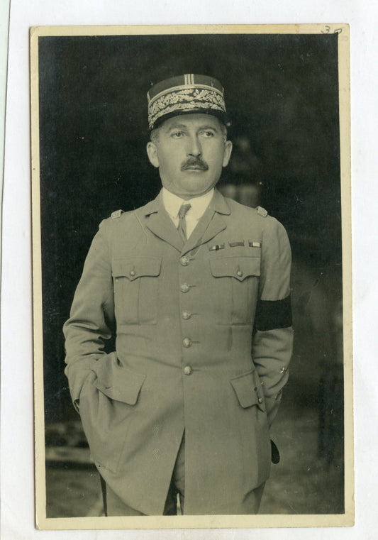 carte photo représentant le général Petin  1930