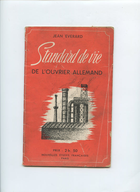 fascicule standard de vie de l'ouvrier allemand, STO, Vichy, Etat Français