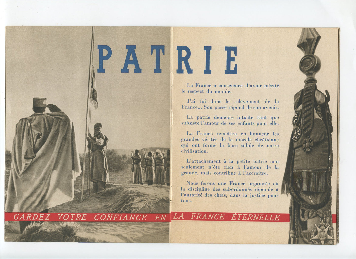 fascicule travail famille patrie, mal Pétain, Vichy, Etat Français