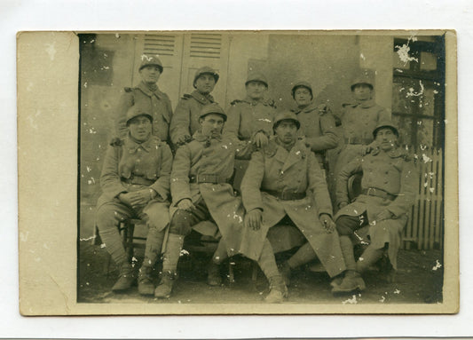 carte photo poilus du 152°RI et chasseurs 1914-1918