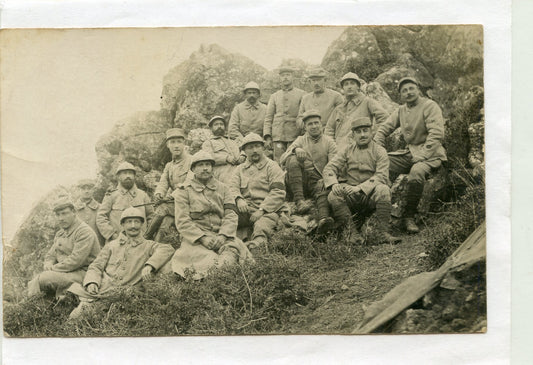 carte photo de poilus du 260°RI armée d'orient 1914-1918