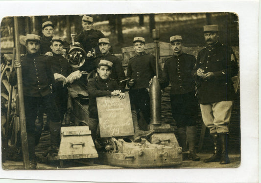 carte photo pièce d'artillerie lourde 11°RA 1914-1918