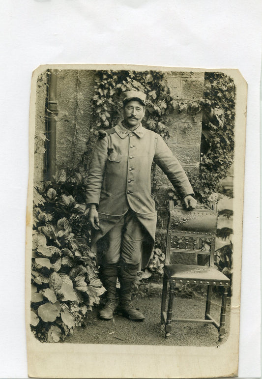 carte photo poilu du 363°RI 1914-1918 capote Poiret