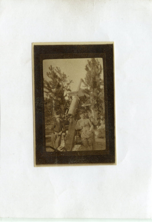 photo canon de 75 anti aérien Champagne 1915, 44°RAC 85x55 mm