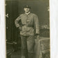 carte photo d'un chasseur en tenue de travail occupation Allemagne 1920