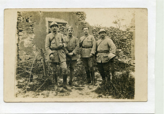 carte photo officiers du 269° régiment d'infanterie 1914-1918