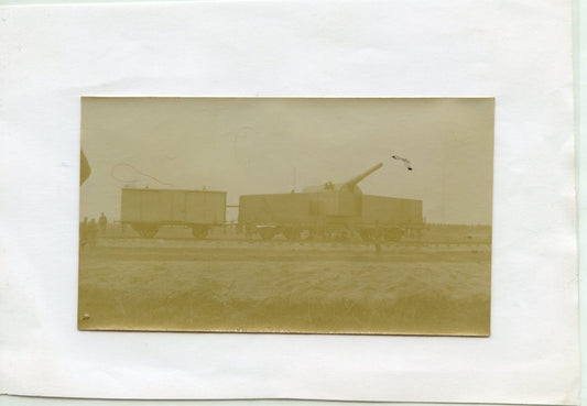 photo train blindé en Champagne octobre 1915 110x60 mm