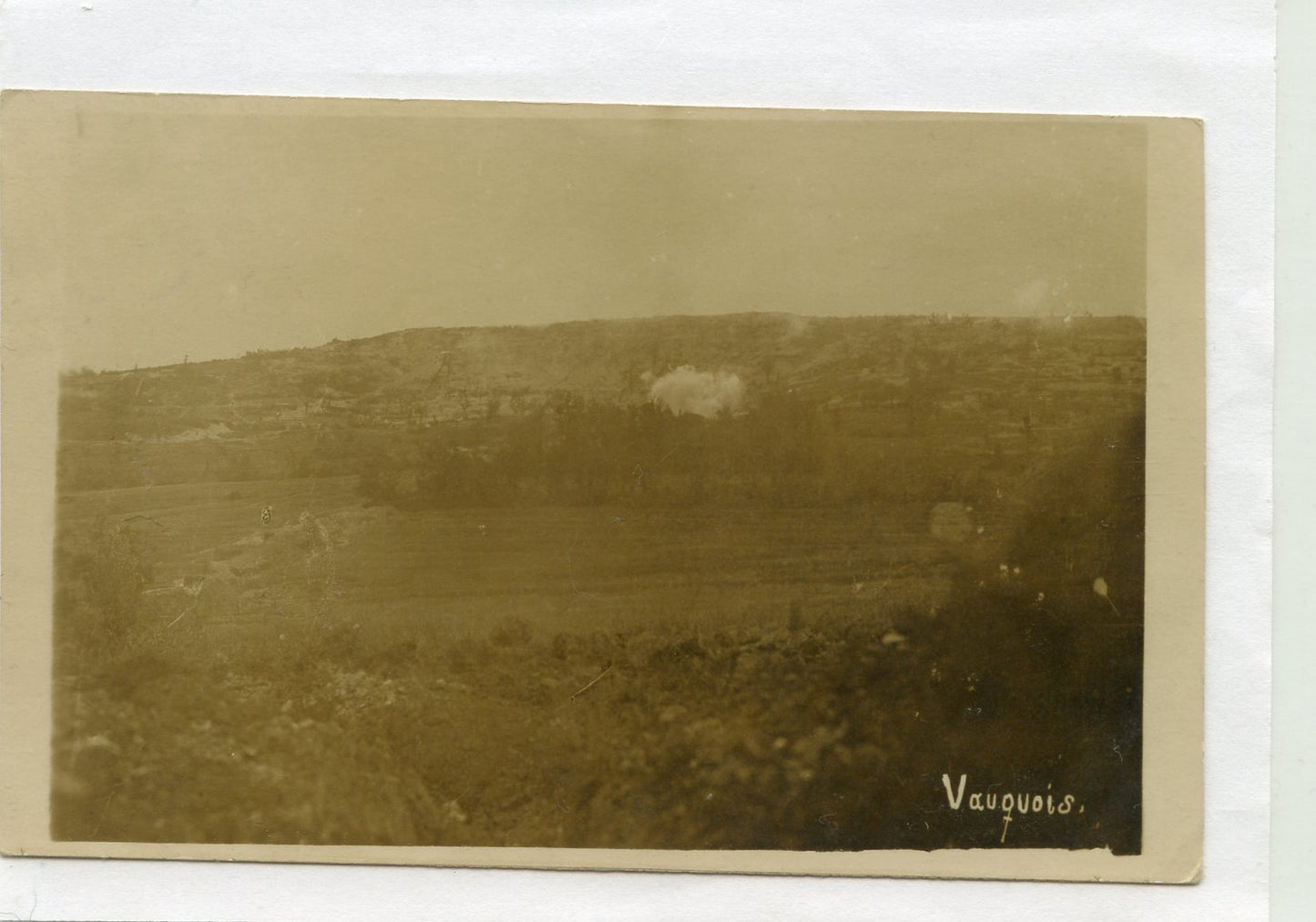 carte photo sur la butte de Vauquois 1914-1918