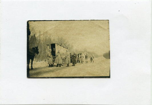 photo d'une ambulance 1915, ambulance 12/7 1914-18 8 x 6 cm