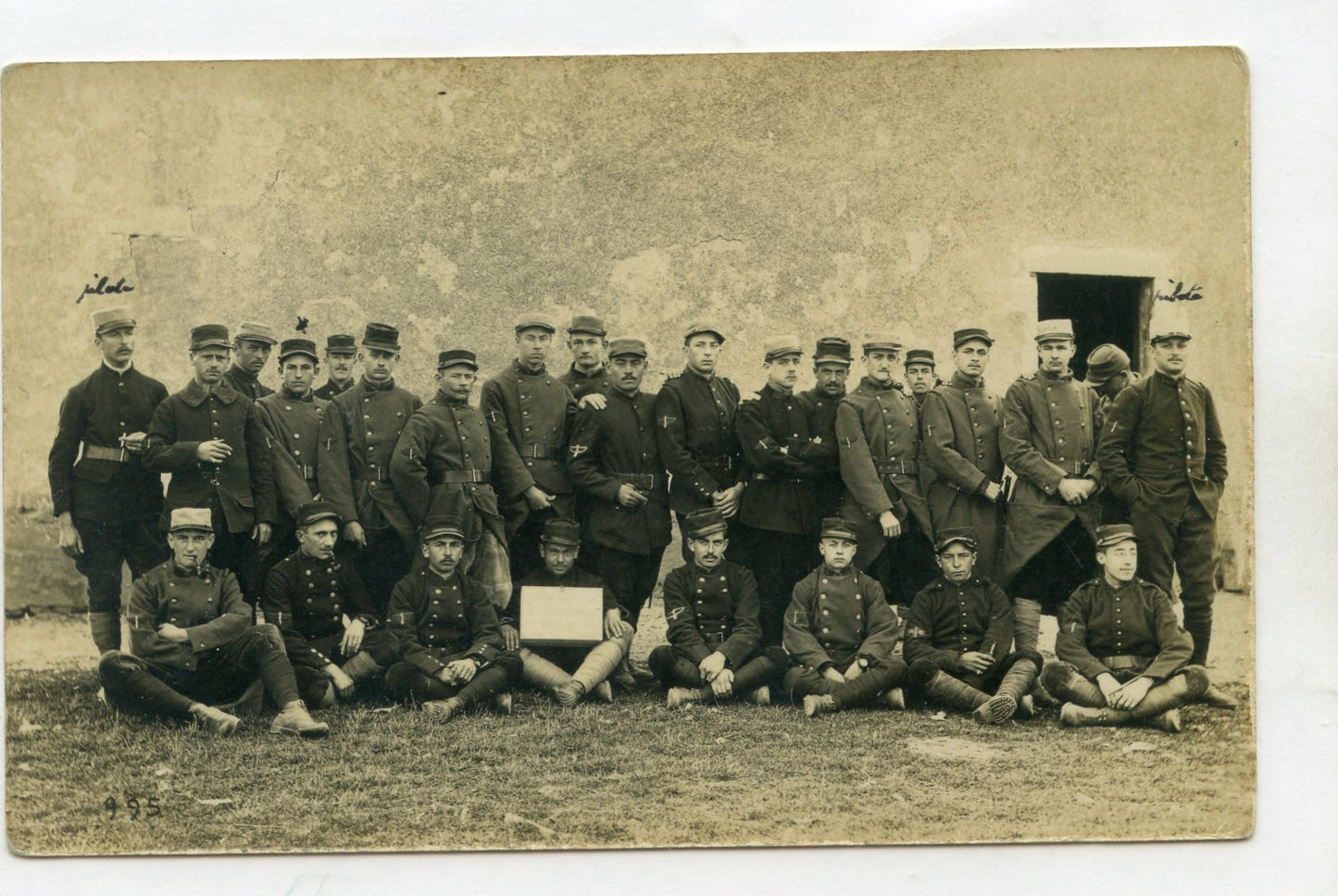 carte photo poilus d'aviation avec pilotes Dijon 1914-1918