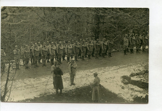 carte photo remise de décorations 6° territorial 1914-1918