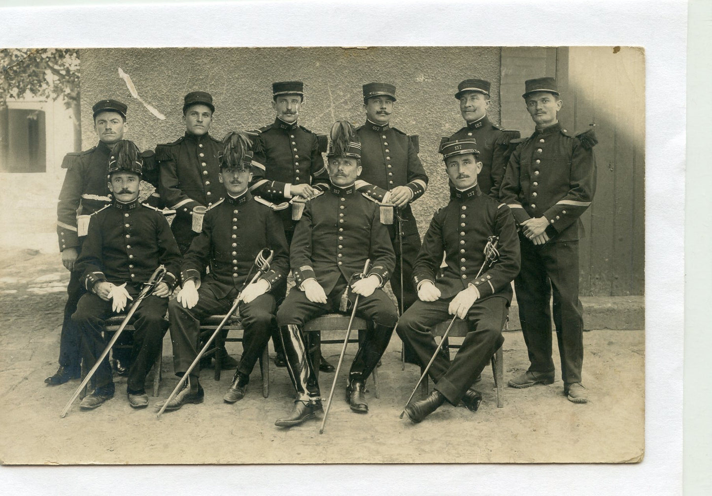 carte photo d'officiers et sous-officiers 157°RI alpin avant 1914