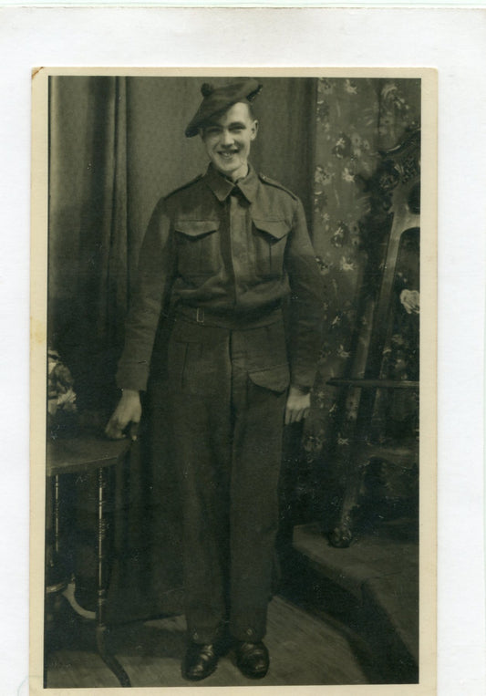 carte photo d'un soldat anglais 1939-40