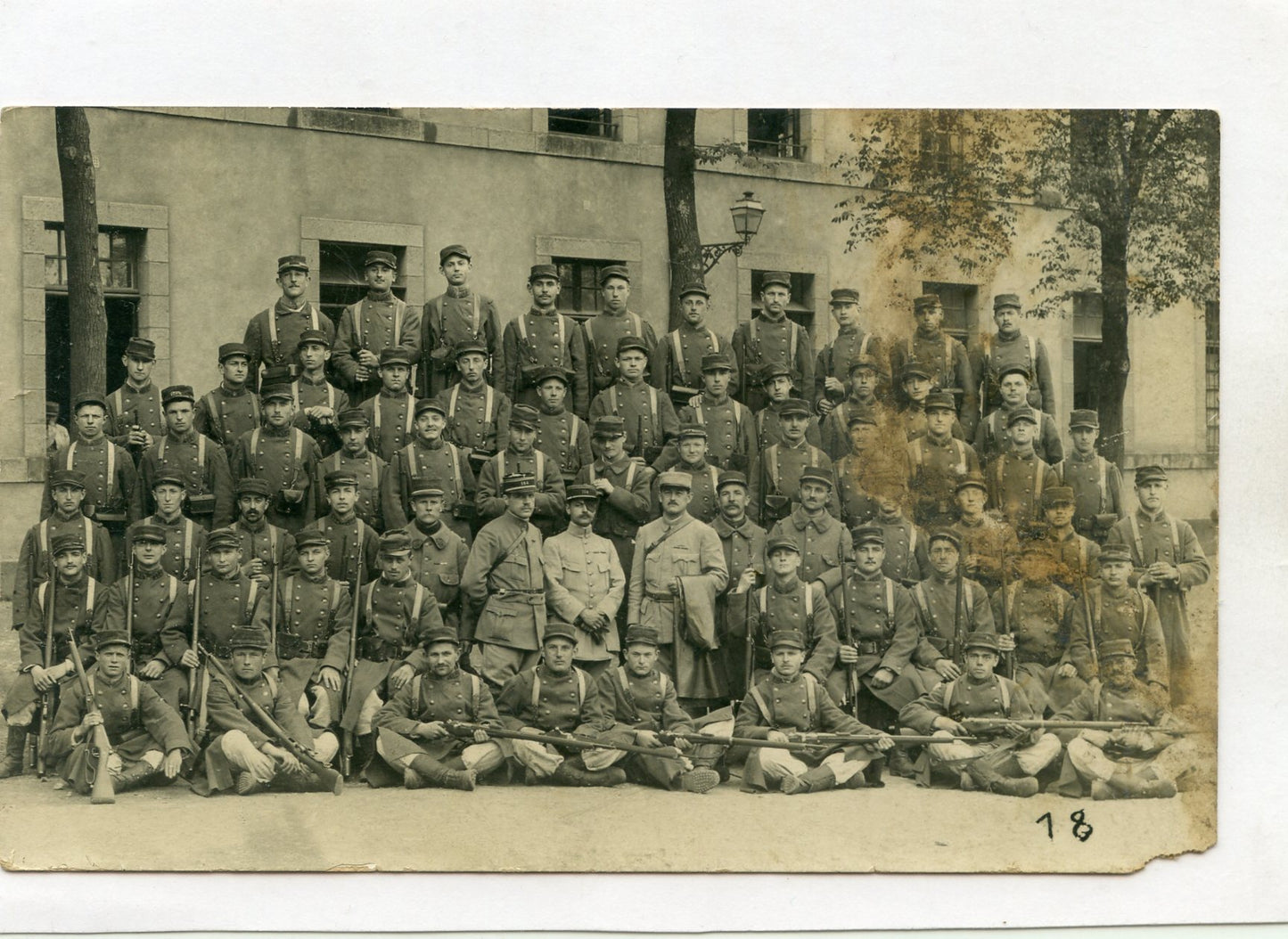 carte photo d'une compagnie du 164°RI 1914-1918