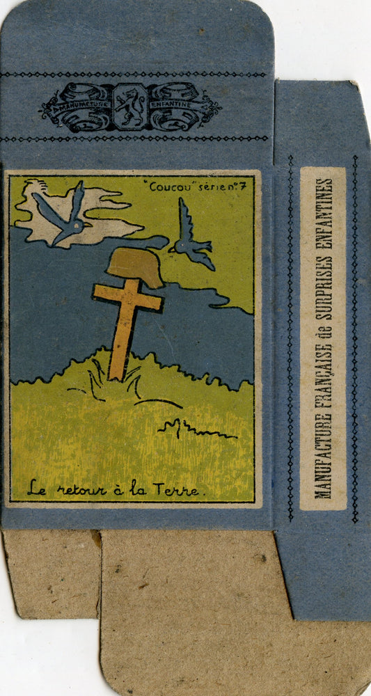boite vide de surprise pour les enfants époque libération anti allemand "le retour à la terre"