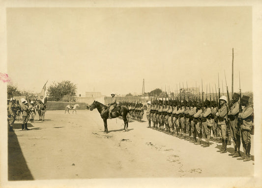 grande photo tirailleurs sénégalais au Maroc avant 1914, 18x13 cm