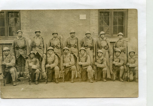 carte photo d'une escouade de poilus du 79°RI 1914-1918