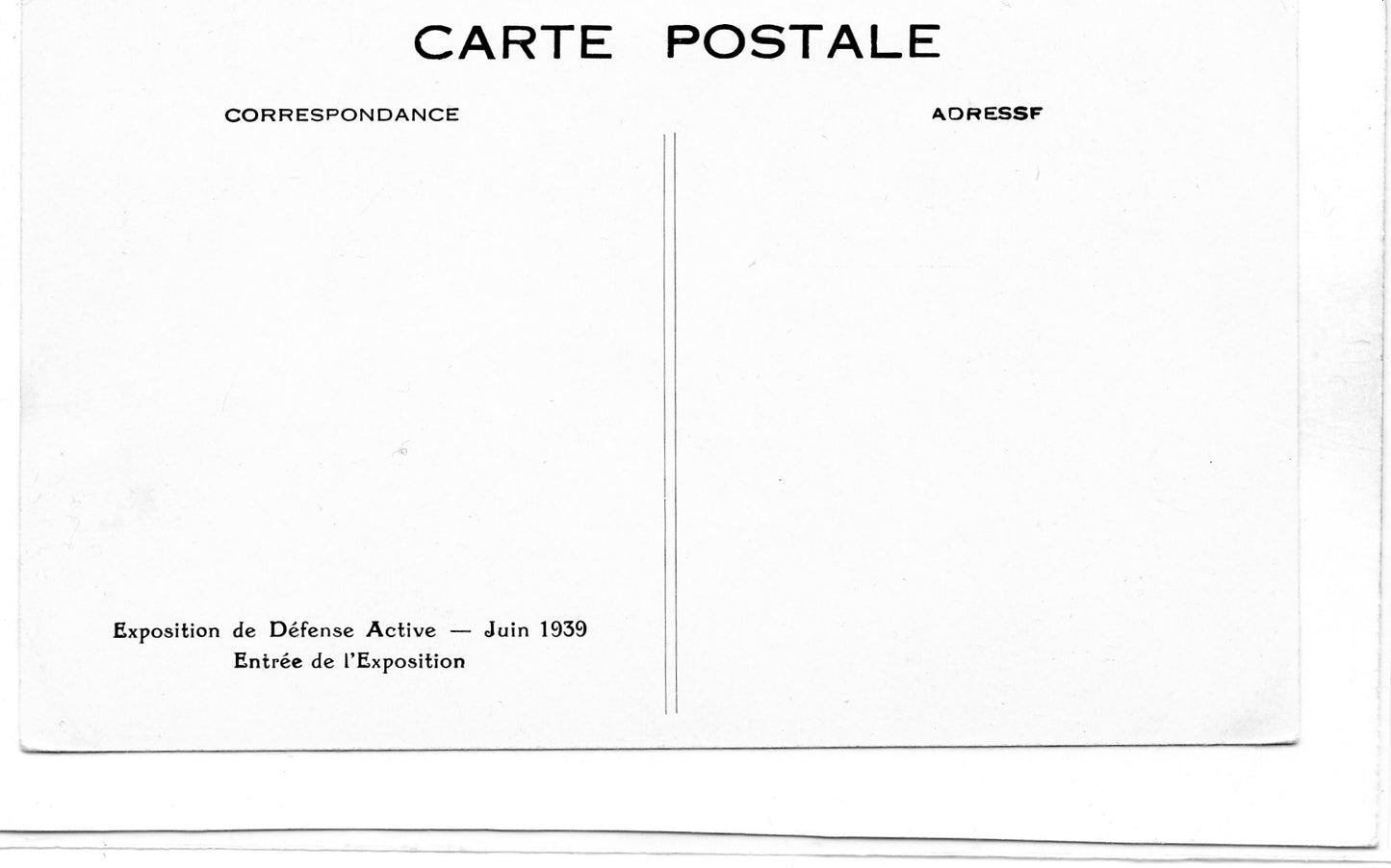 carte postale exposition défense passive 1939