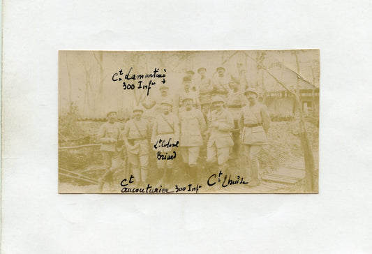 photo officiers dont chef de corps du 300°RI  et 232°RAC, Carspach Alsace mars 1917, 10,5 x6