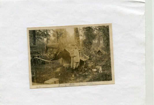 photo attelages d'artillerie Bois Belleau offensive 18 juillet 1918 232°RAC  8,5x6 cm