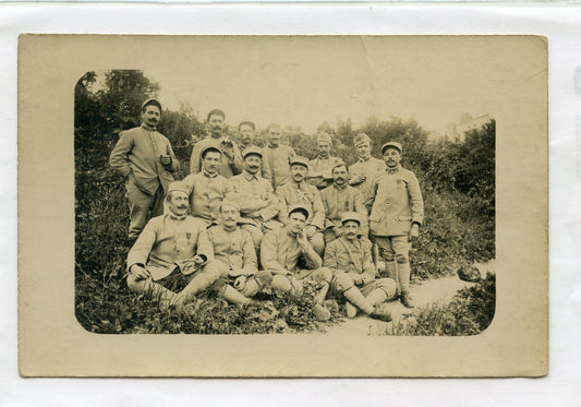 carte photo d'un groupe de poilus du 307°RI 1914-1918