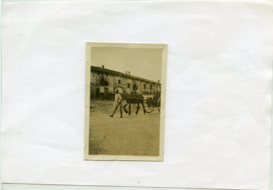 photo corbillard militaire Embermenil Lorraine 232°RAC, mars 1918, 7x4,5 cm