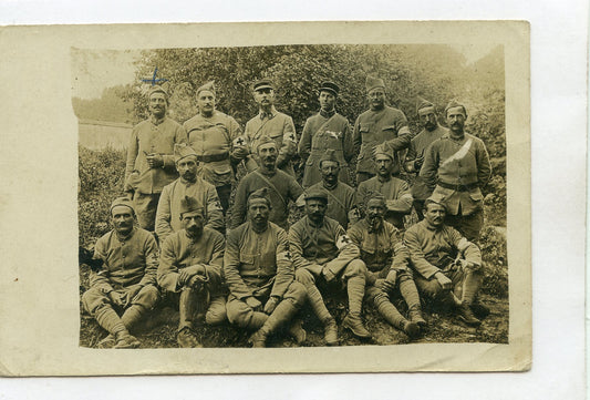 carte photo groupe de poilus service de santé du 333° régiment d'infanterie 1914-1918 2