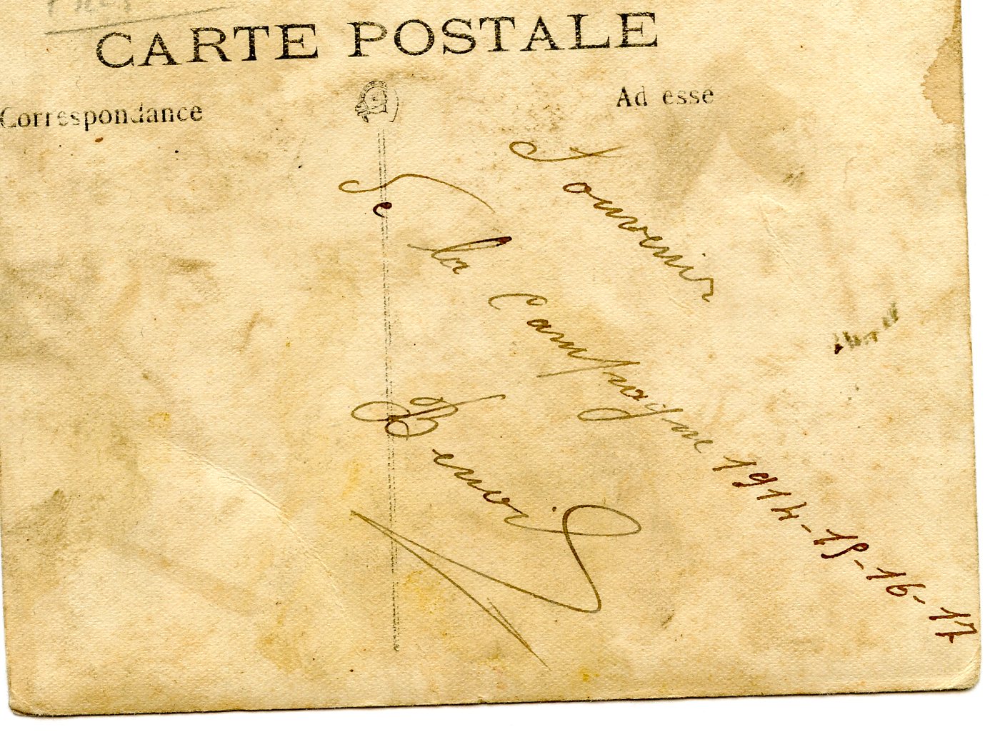carte photo poilus mitrailleurs du 413°RI 1914-1918