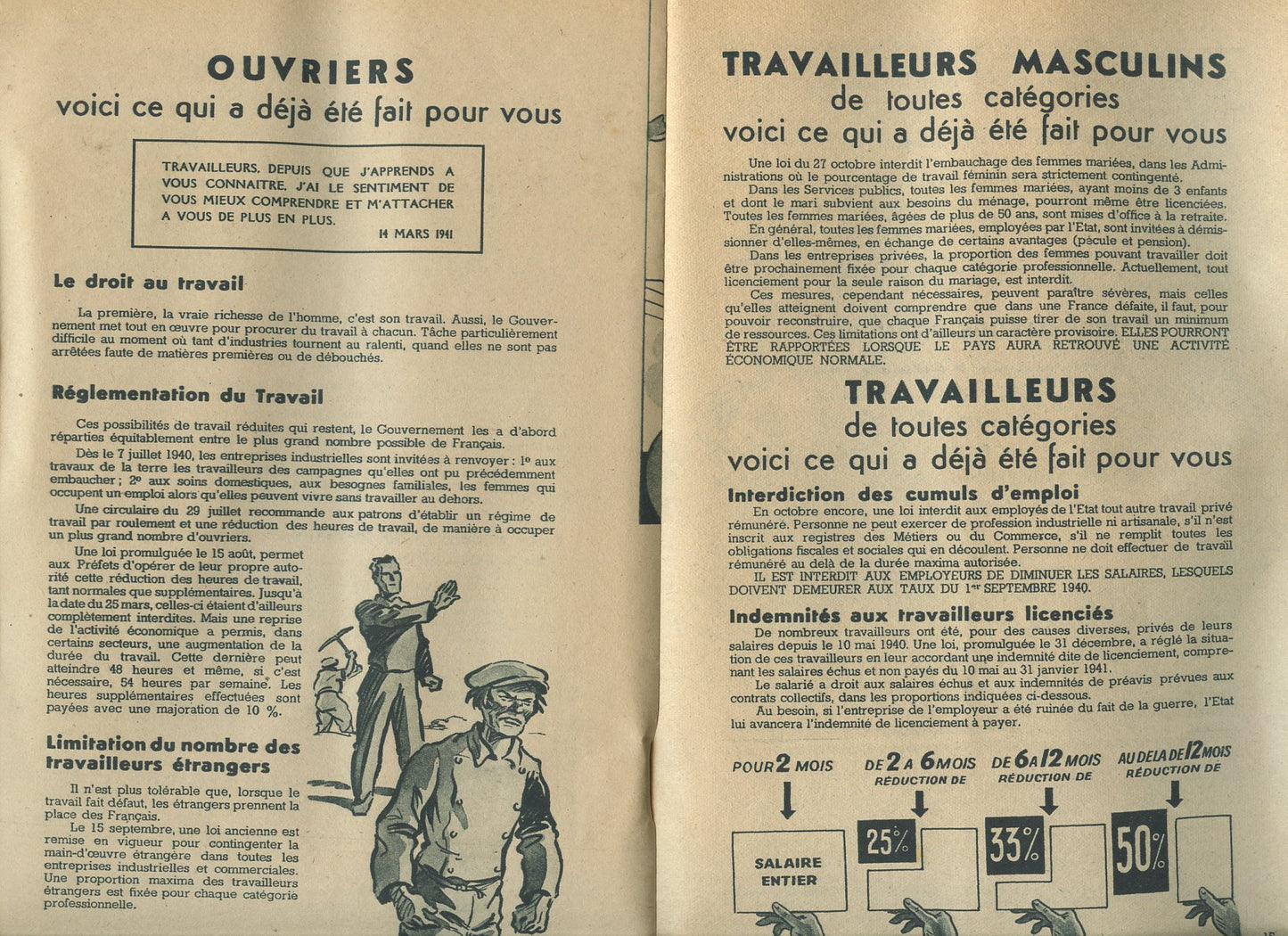 fascicule ce que le Maréchal a fait pour nous, Etat Français, Pétain 1939-45