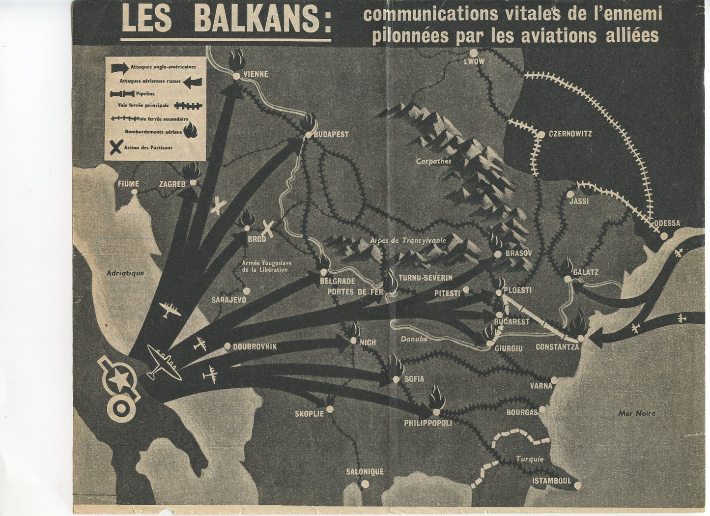 tract allié lancé par les airs guerre aérienne sur tous les fronts 1940-44