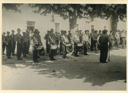 grande photo musique de la brigade de parachutistes coloniaux 18x13 cm