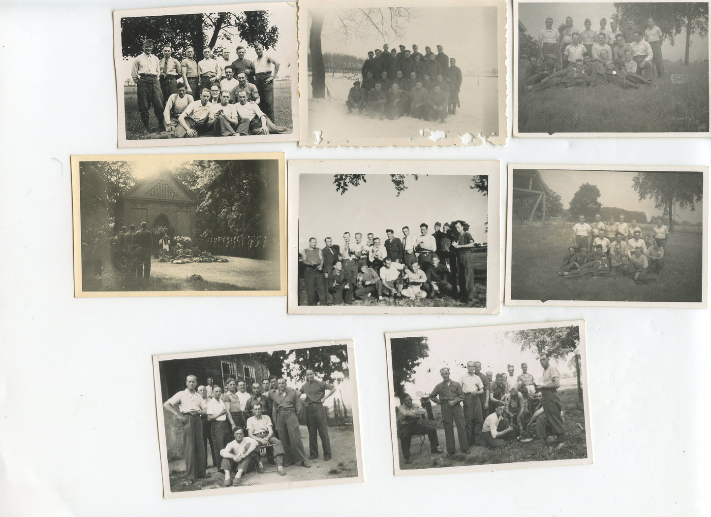 lot de photos de prisonniers français stalag 1940-44